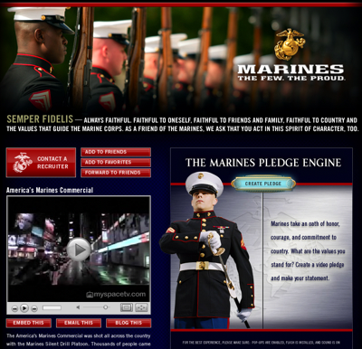 Marines use social media like MySpace