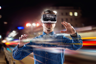8 Excellent Insights Into Ai and the Changing Customer Journey: Customer using VR goggles to explore a virtual world
