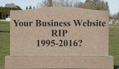 Is it time for your website to die? Grave marker for company website